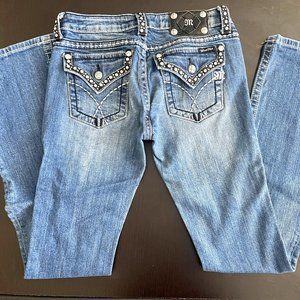 Miss Me Black and Rhinestone Jeans